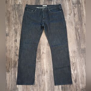 Burberry Men's 38 X 31 Dark Wash Indigo Straight-Leg Denim Jeans 100% Cotton